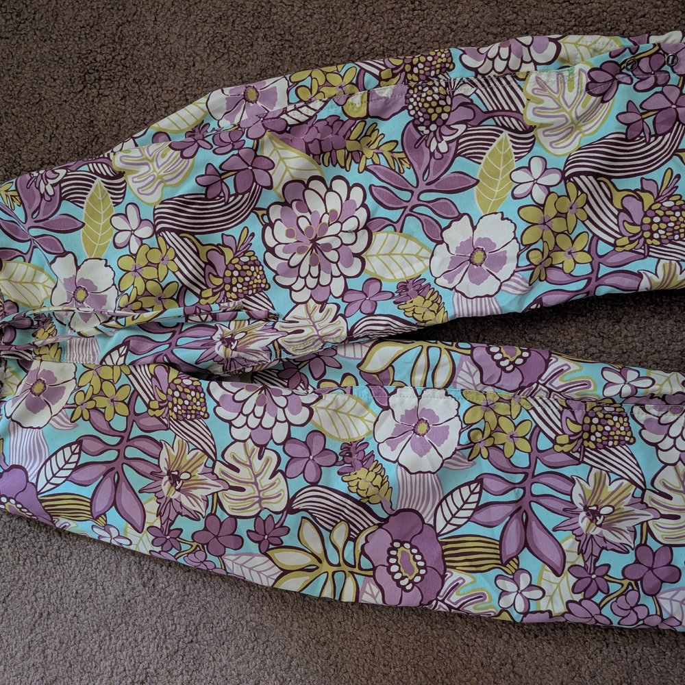 Patagonia Girls Floral Swim Coverup in Purple, Yellow & Teal